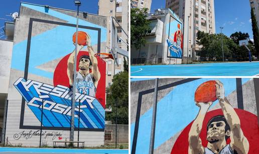 FOTO NBA zvijezda poklonila mural gradu Zadru: Krešimir Ćosić osvanuo na Voštarnici!