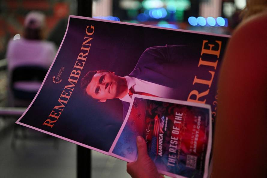 Memorial service for slain conservative commentator Charlie Kirk, in Glendale