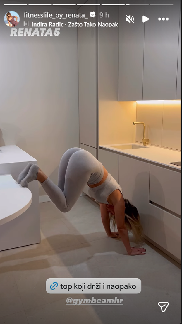 FOTO Ovo sigurno niste vidjeli! Mama Renata radi stoj u kuhinji