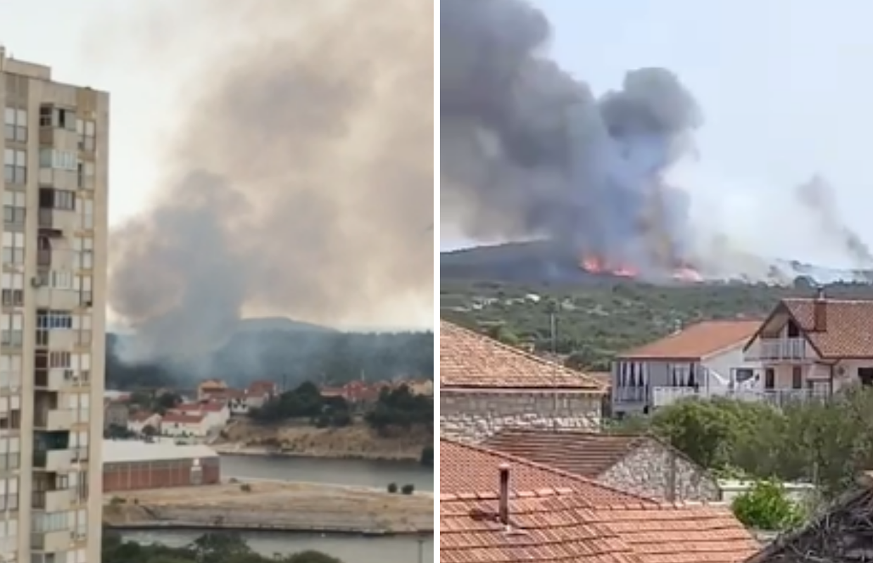 Požari u Šibeniku i kod Vrpolja: Na terenu nekoliko vatrogasnih vozila, kanadera i air-tractora
