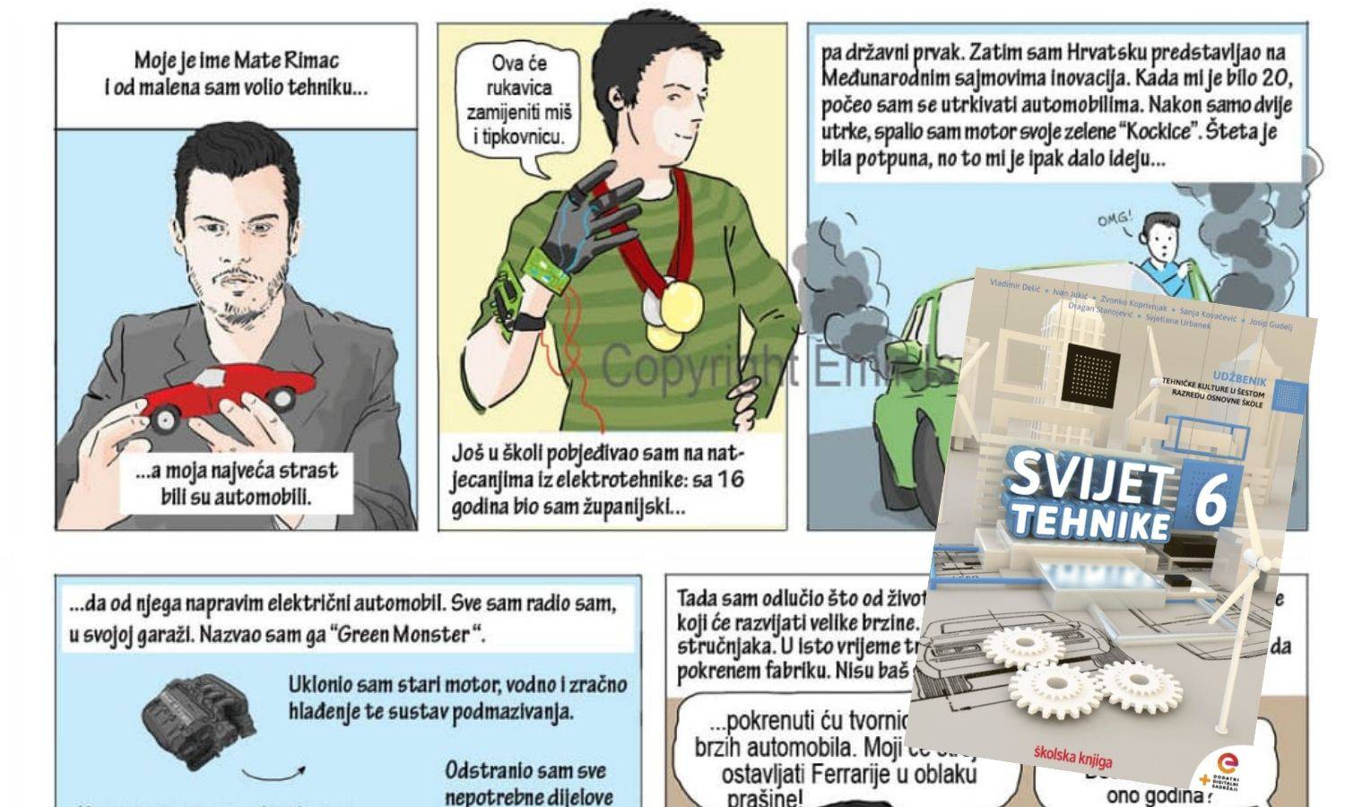 Sjajna ideja: Inovatori Rimac, Mrvoš, Gajšak postali su strip junaci u udžbeniku iz Tehničkog