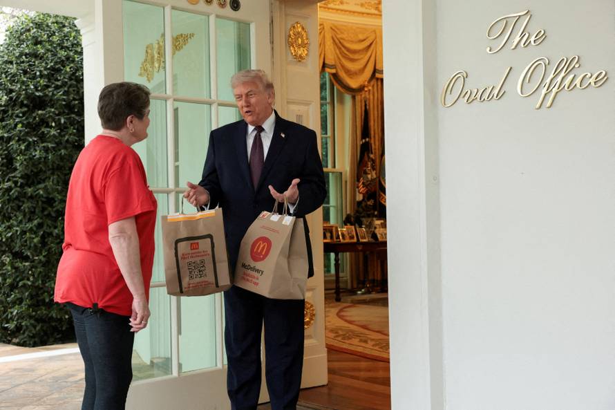 U.S. President Donald Trump in the Oval Office at the White House