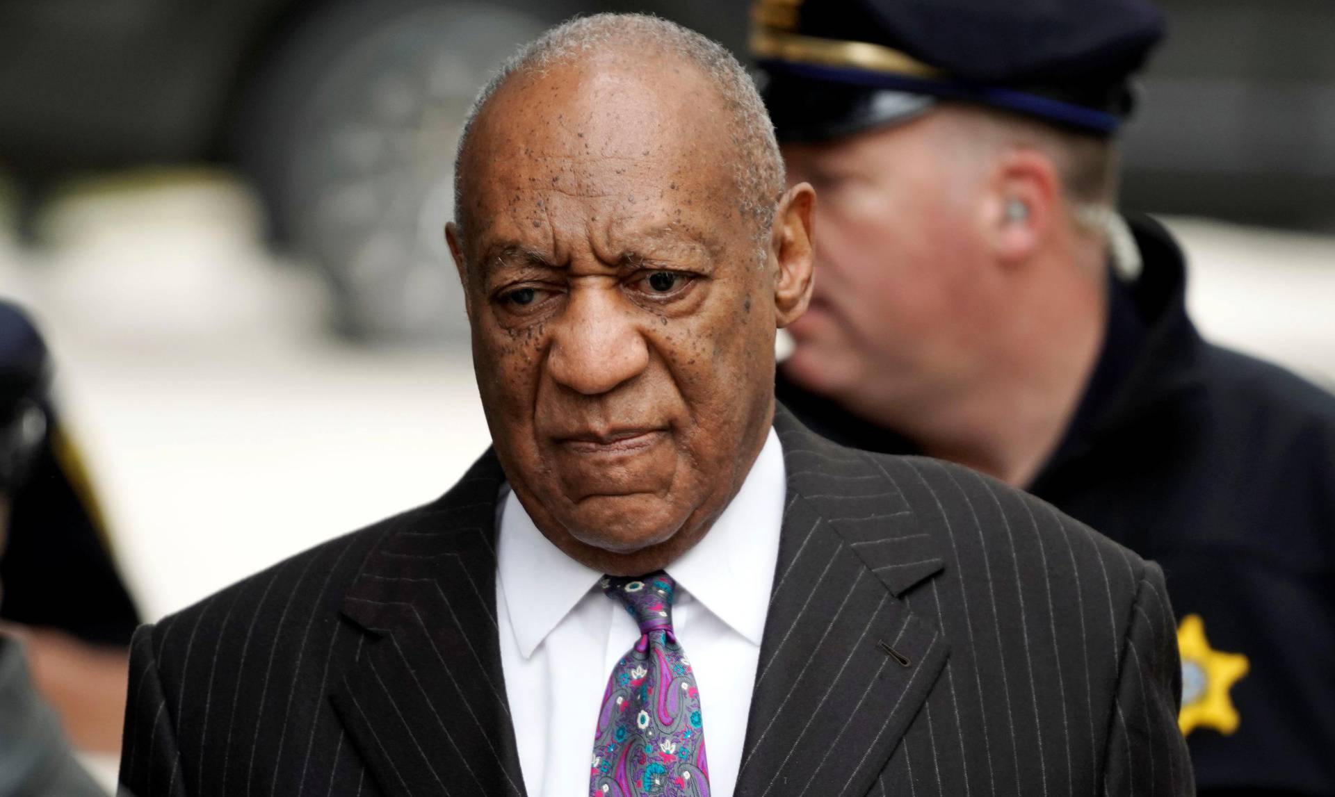 Actor and comedian Bill Cosby arrives for first day of retrial at the Montgomery County Courthouse in Norristown, Pennsylvania