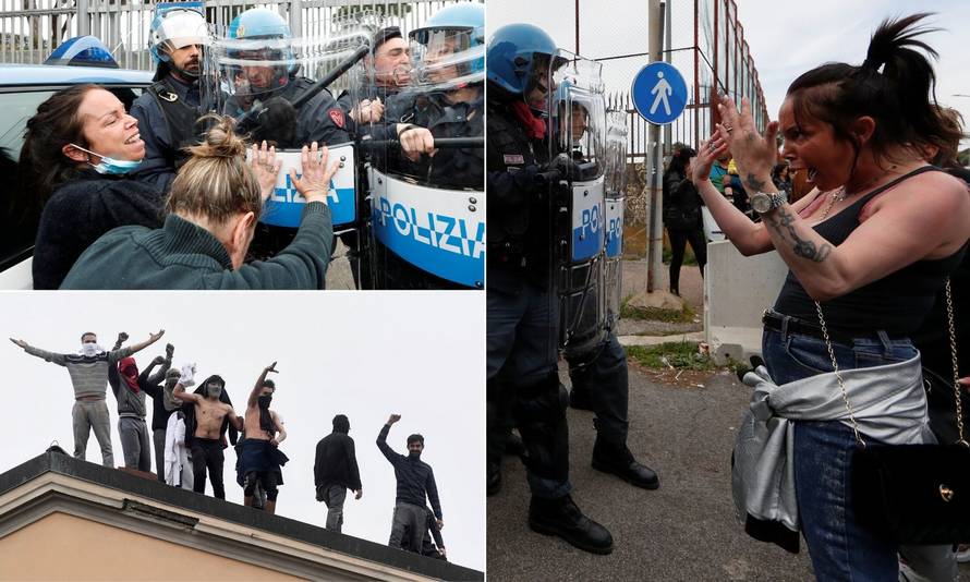 Totalni kaos u Italiji: Ispred zatvora mlate se s policijom