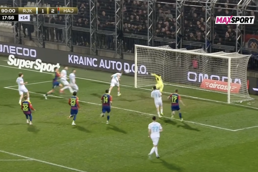 Golovi na utakmici Rijeka - Hajduk