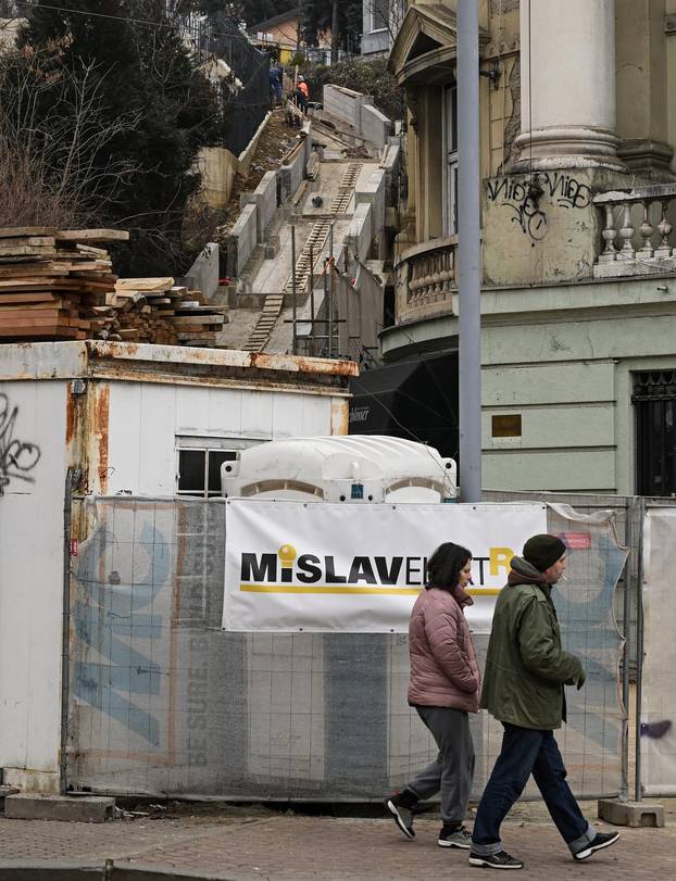 Zagreb: Radovi na Schlosserovim stubama