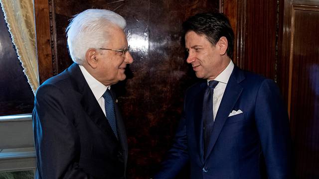 Italy's President Sergio Mattarella meets Prime Minister Giuseppe Conte in Rome