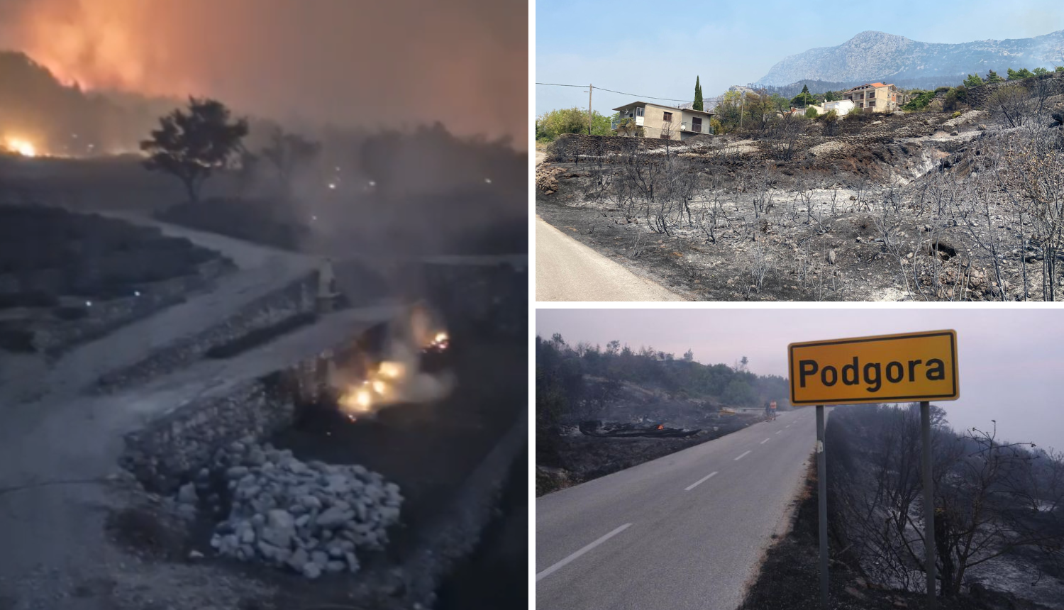 Inferno prohujao Podgorom: 'Vatra nas je okružila sa svih strana, jedva smo ostali živi'