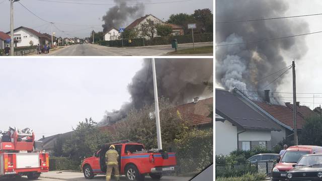 Zapalio se krov kuće u Ivanić Gradu: 'Užasno je izgledalo'