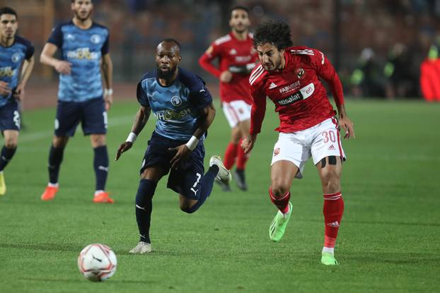 Football - Egyptian Premier League 2022/23 - Al Ahly v Pyramids - Cairo Staduim - Cairo - Egypt