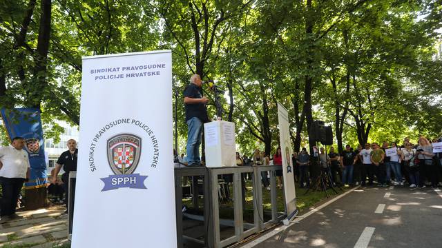 Zagreb: Prosvjed Sindikata pravosudne policije