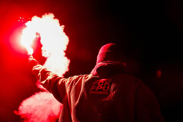 People attend a protest against Freedom Party after general elections in Vienna