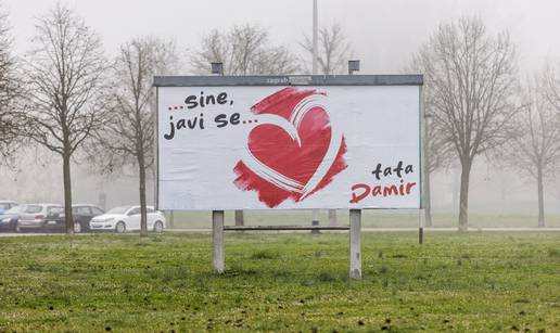 Misteriozni plakat osvanuo je u Zagrebu. Nitko ne zna o čemu se radi. 'Sine, javi se... tata Damir'