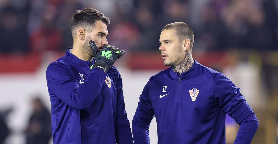 Prva utakmica četvrtfinala UEFA Lige nacija između Hrvatske i Francuske, zagrijavanje hrvatske reprezentacije