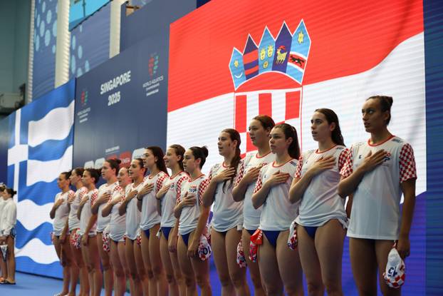 Svjetsko prvenstvo u vodenim sportovima - Singapur 2025. Vaterpolo,, žene, Hrvatska - Grčka