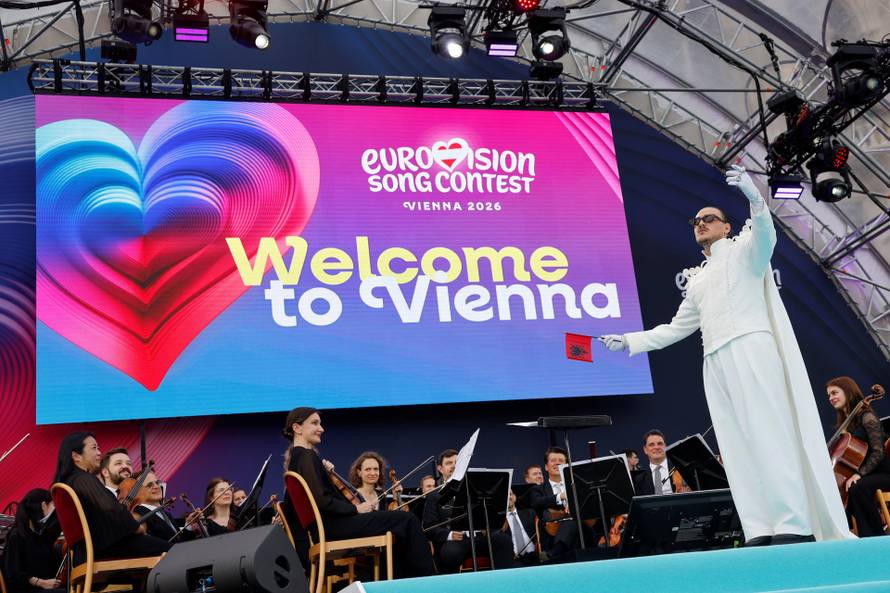 Eurovision Song Contest's 'Turquoise Carpet' event in Vienna