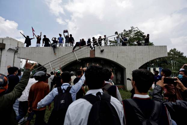 Protest against corruption and government’s decision to block several social media platforms, in Kathmandu