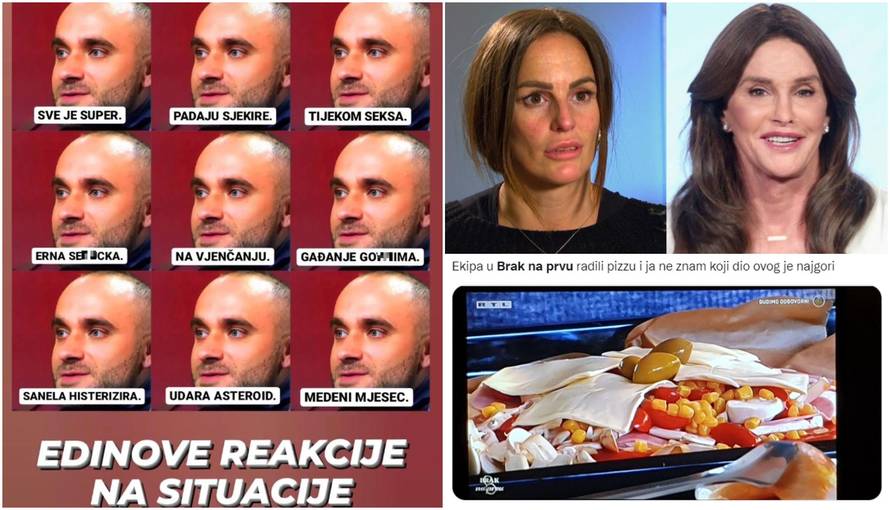 Najbolji memeovi o 'Braku na prvu': Jasmin u obitelji Addams, a Sanela kao Caitlyn Jenner