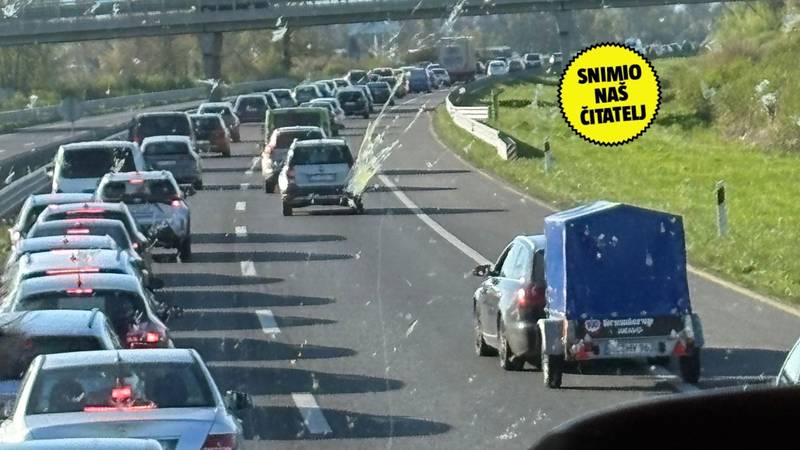 FOTO KAOS NA A3 Zbog nesreće nastala kolona od 7 kilometara