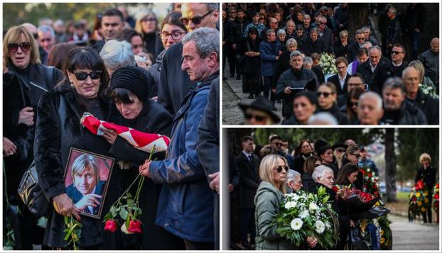 FOTO Posljednji ispraćaj Jurice Popovića: Neutješna supruga Matija je nosila njegovu sliku