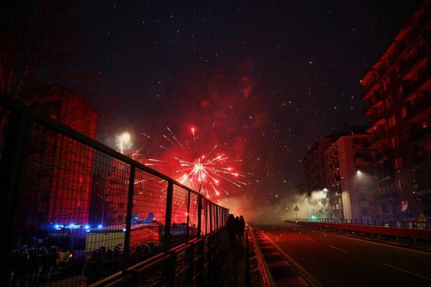 Demonstrators protest the 2026 Winter Olympics in Milan