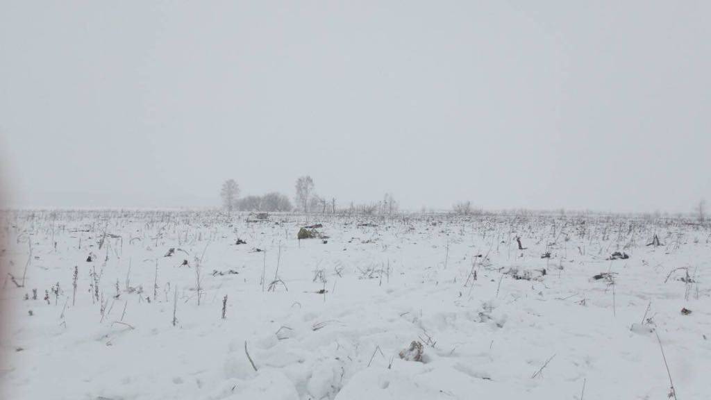 A view shows a scene where a short-haul regional Antonov AN-148 crashed after taking off from Moscow's Domodedovo airport, outside Moscow