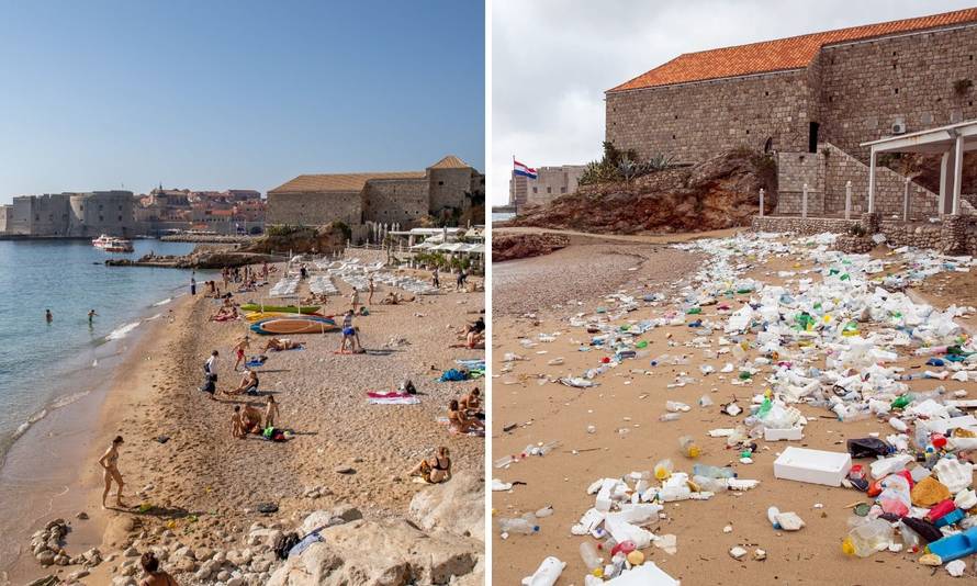 Naše plaže prije i poslije jakog juga: Guše se u smeću i plastici
