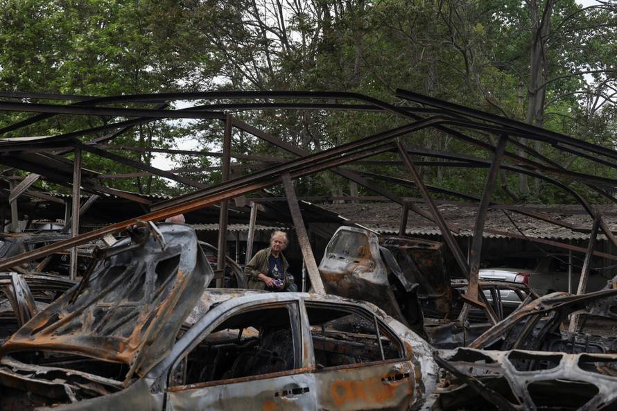 Aftermath of a Russian drone attack in Odesa