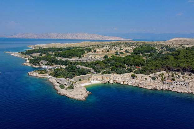Pogled iz zraka na "Hrvatski Alcatraz"