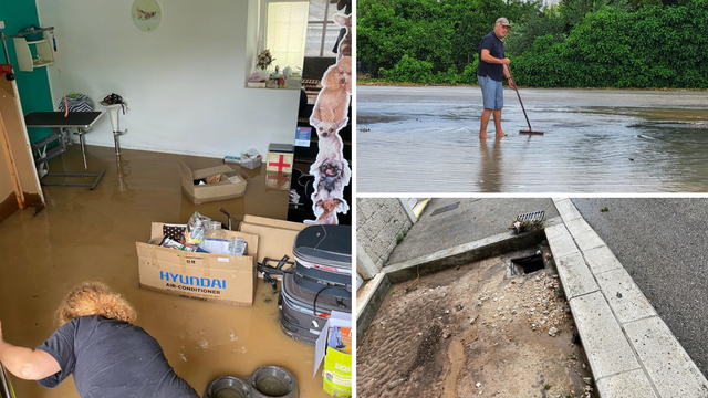 Poplava u Kaštelima, građani su ogorčeni: 'Svako malo sami moramo čistiti šahtove na cesti'