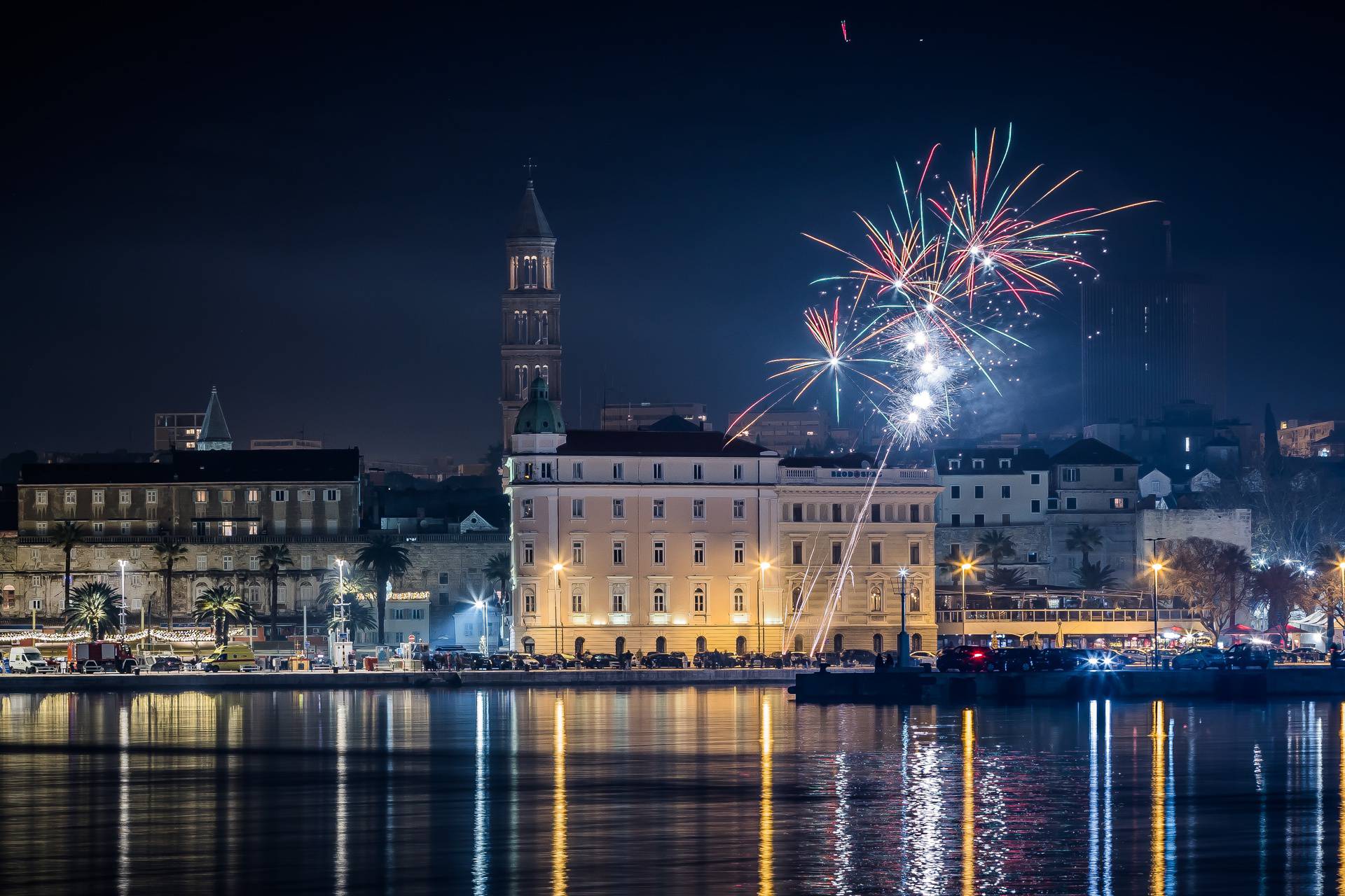 Split: Vatromet za doček Nove 2023. godine 