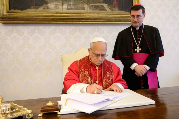 Pope Leo XIV signs "Magnifica humanitas" at the Vatican