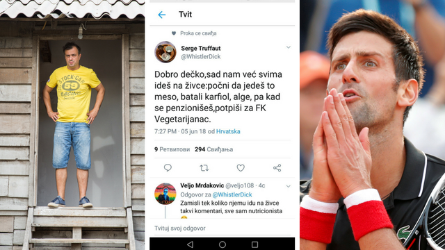 Trifunović Đokoviću: Kreni jesti to meso, idi u FK Vegetarijanac
