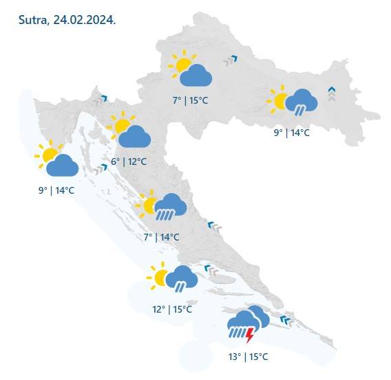 Olujno jugo stvara probleme na Jadranu, na snazi meteoalarm: Bit će obilne kiše uz grmljavinu