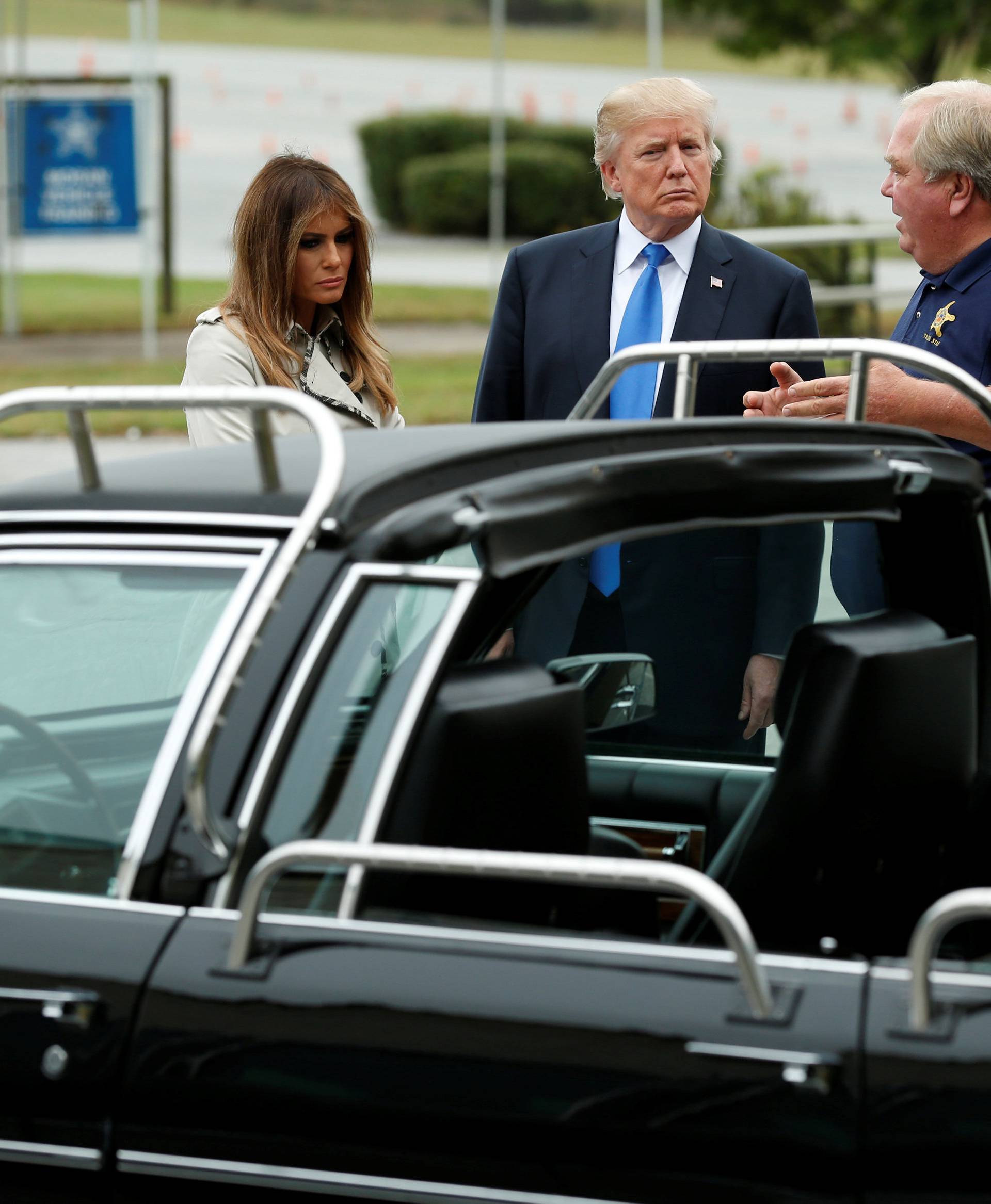 President Donald Trump and First Lady Melania Trump tour the Secret Service  training facility