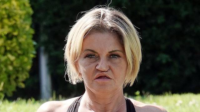 *PREMIUM-EXCLUSIVE* *MUST CALL FOR PRICING* Former Eastenders soap star Danniella Westbrook enjoying some yoga as she's pictured working out while on a sunshine break in Antalya.