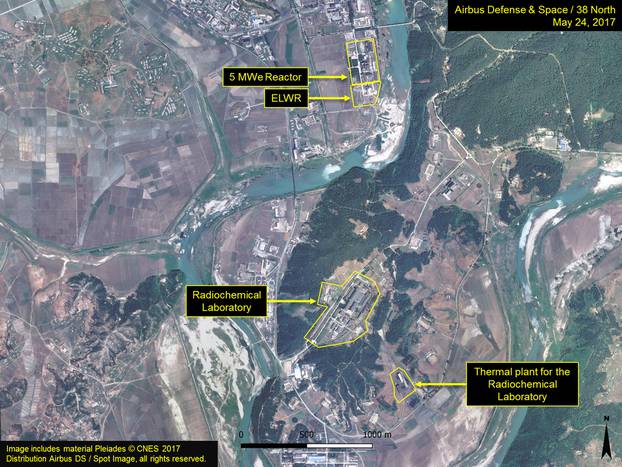 A satellite image of the radiochemical laboratory at the Yongbyon nuclear plant in North Korea