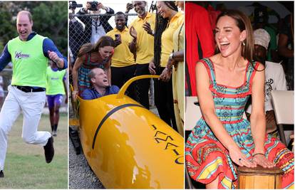 Princ William igrao nogomet i uskočio u slavni jamajkanski bob, Kate svirala u reggae ritmu