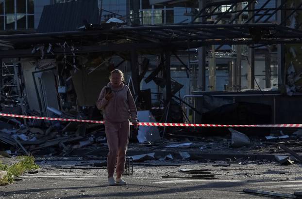 Aftermath of Russian drone and missile attacks in Kyiv