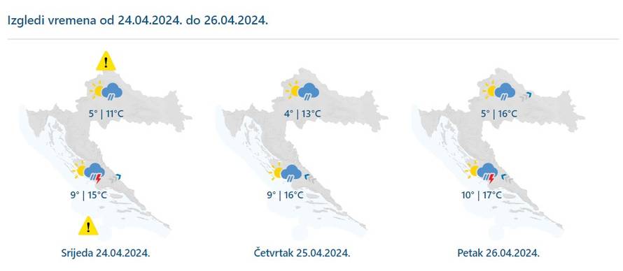 Na Platku pada snijeg, zabijelilo je i na Učki: Kiša i grmljavina u cijeloj zemlji, alarm zbog bure...