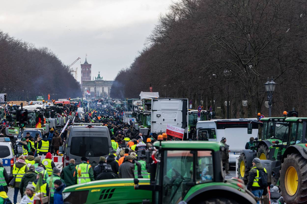 15.01.2024,Berlin,GER, - Impressionen der Landwirtschaftrsdemonstration in Berlin. *** 15 01 2024,Berlin,GER, Impression