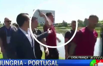 Ronaldo je istrgnuo novinaru mikrofon i bacio ga u jezero!