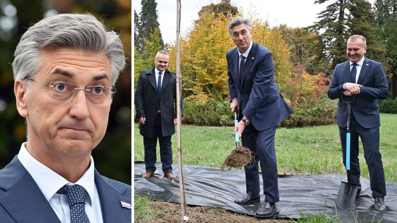FOTO Ovako to izgleda kad se Plenković primi lopate: Zasadio stablo koje nosi posebno ime