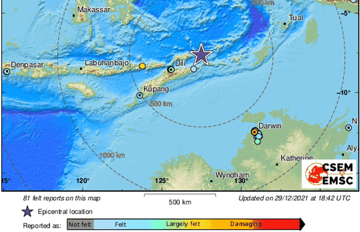 Jak potres magnitude 7,4 po Richteru pogodio Indoneziju