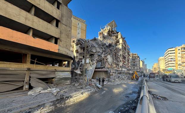 Aftermath of strikes on Beirut's southern suburbs