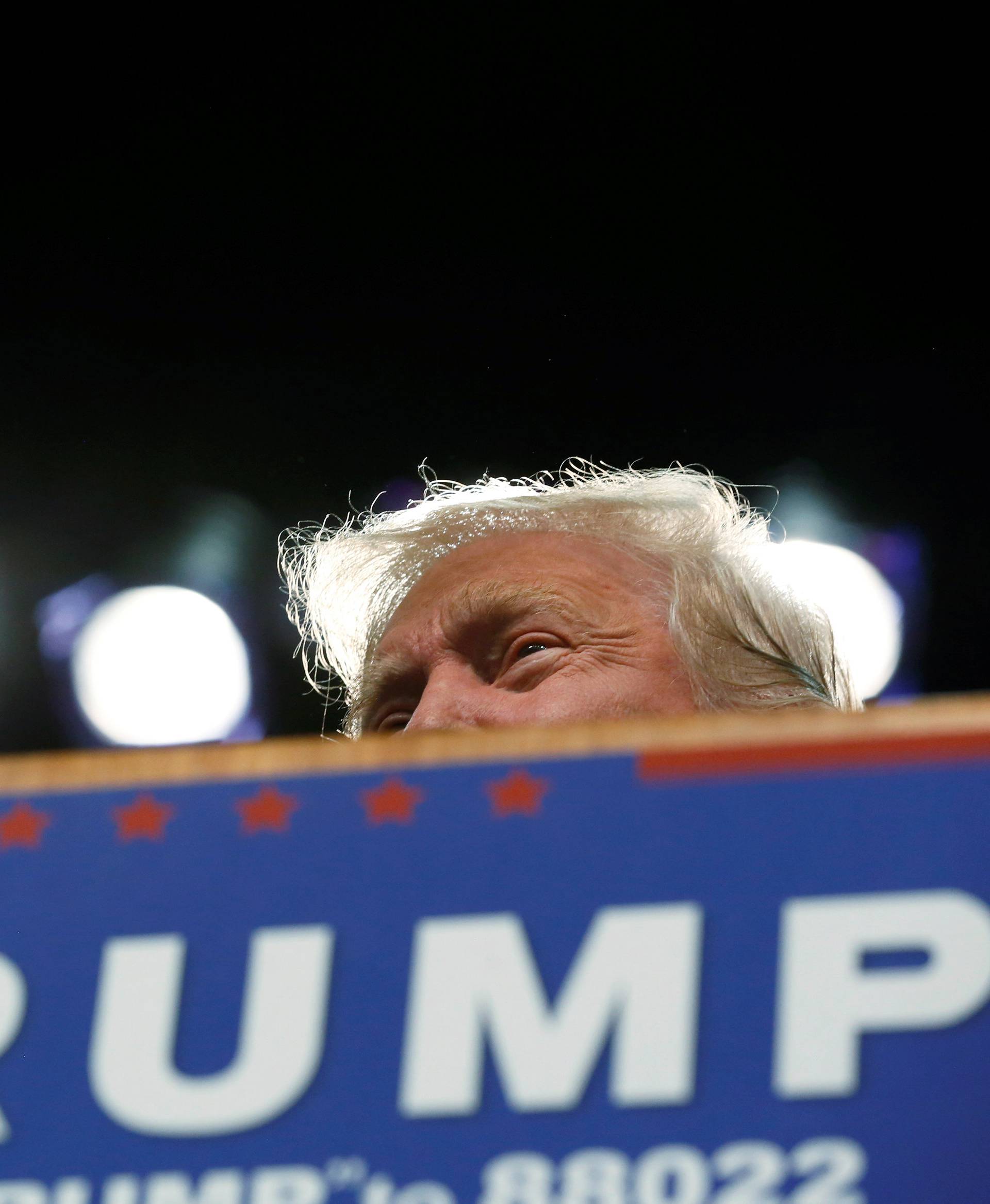 Republican U.S. presidential candidate Donald Trump holds a rally with supporters in San Diego