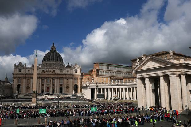 Pope Francis lies in state in St. Peter's Basilica at the Vatican