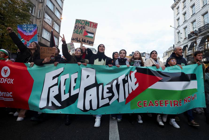 Pro-Palestinian protest in Brussels
