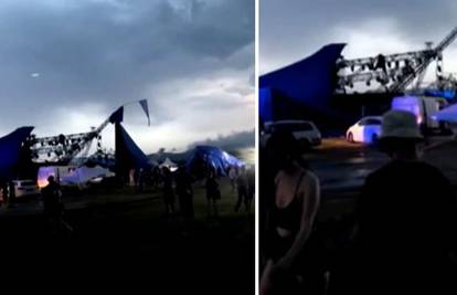 VIDEO Veliki šator srušio se na festivalu u Slovačkoj u jakoj oluji: Ozlijeđeno je deset ljudi