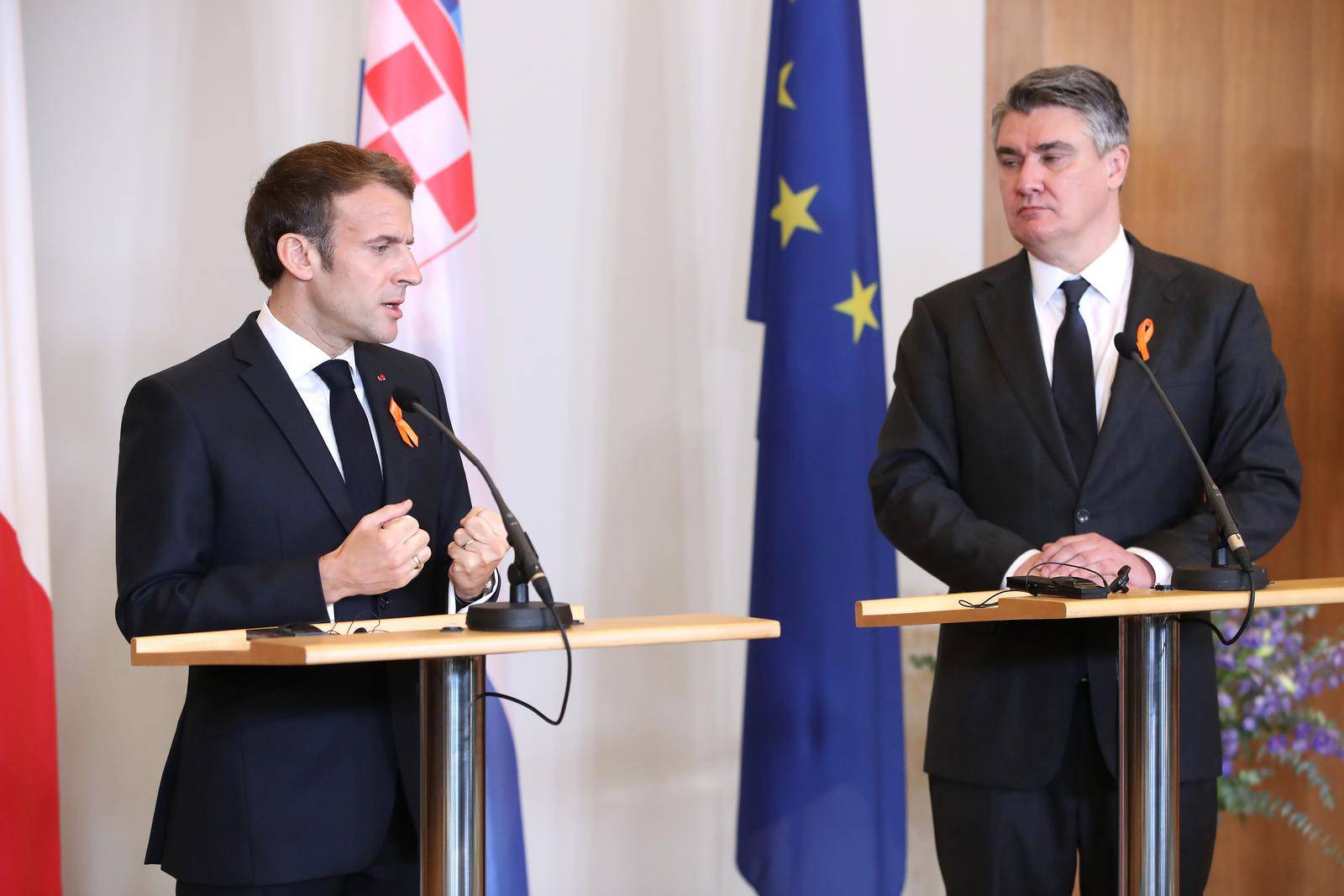 Zagreb: Milanović i Macron nakon sastanka su dali izjave za medije